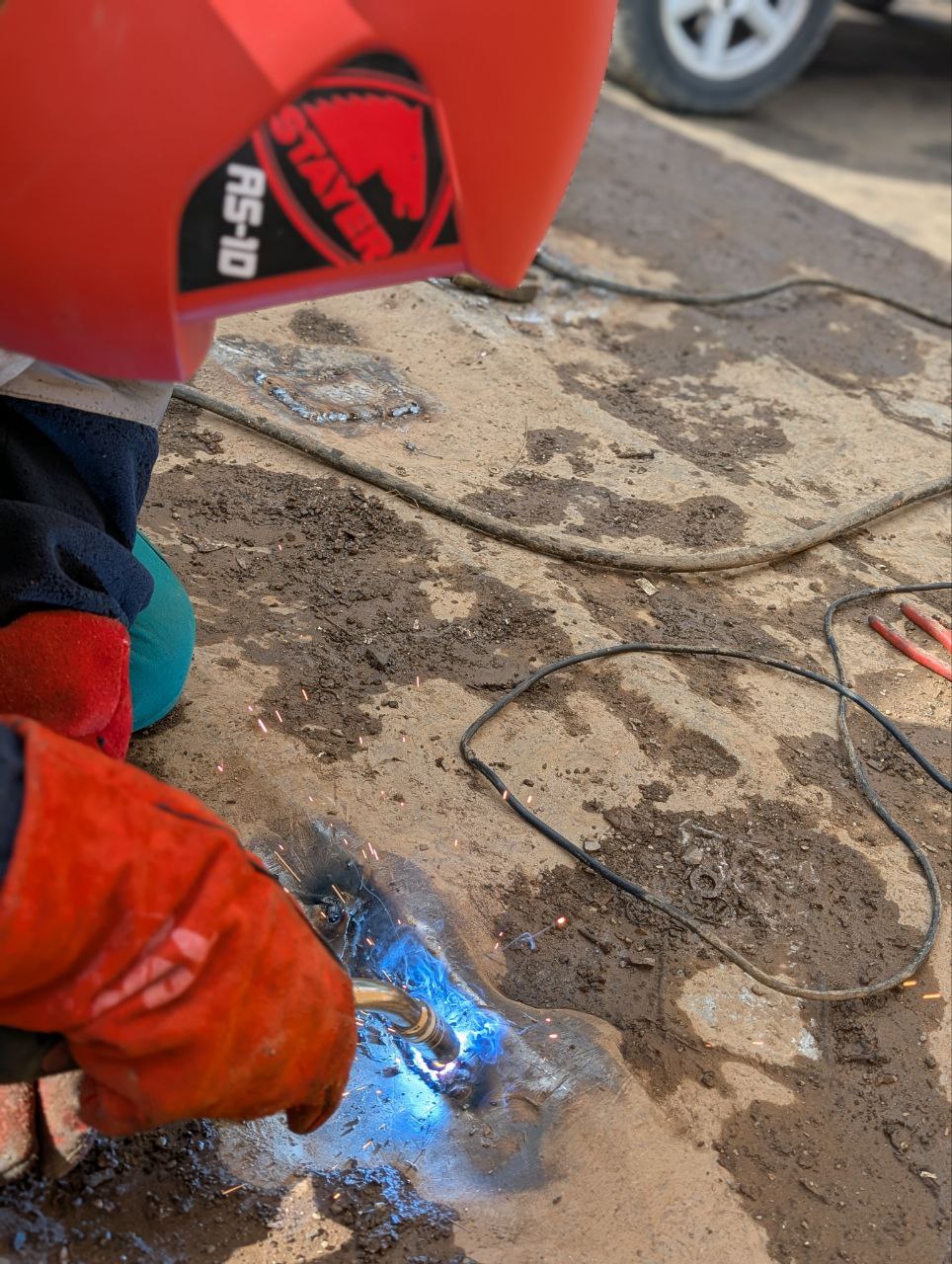Reparación de estructura con soldadura MAG en exterior
