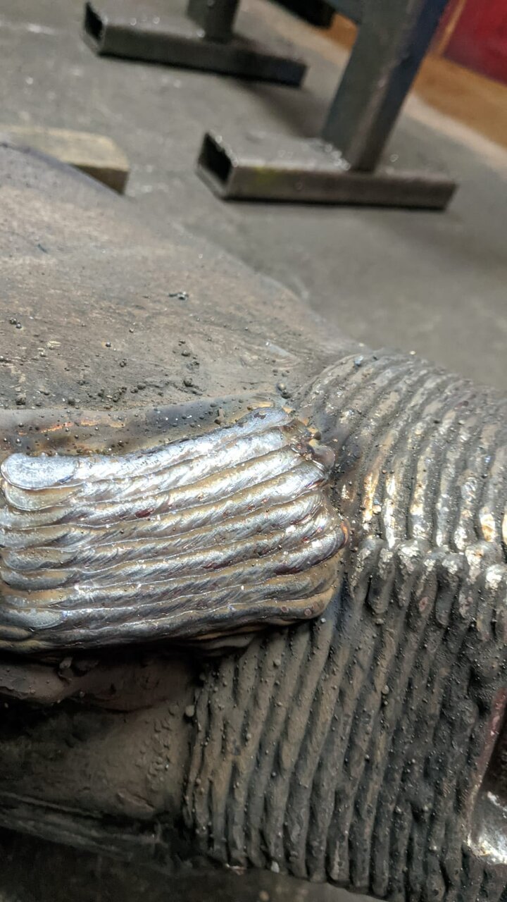 Cordón de soldadura en acero al manganeso antidesgaste